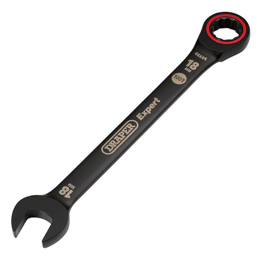 Draper 18mm Ratcheting Spanner 8241MM/BK - 03891