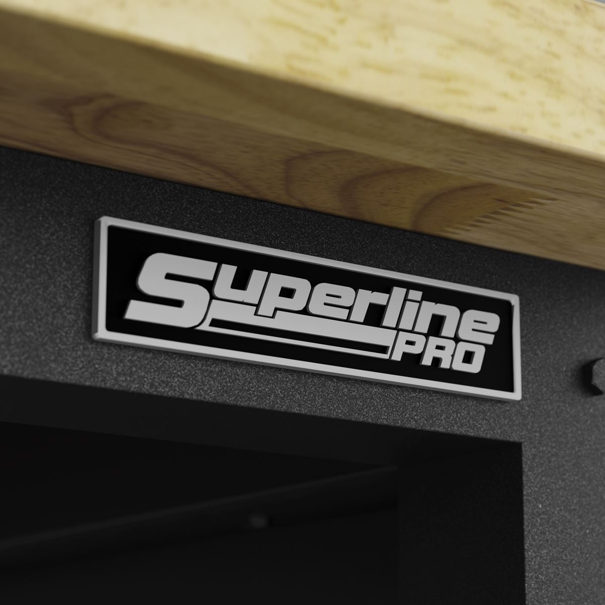 Sealey Superline Pro Modular Workbench 6 Drawers, Cupboard Wooden Worktop 1830mm