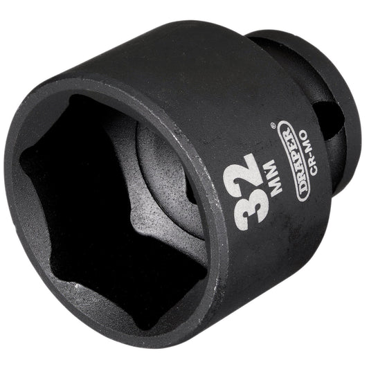 Draper Hi-TORQ Impact Socket, 1/2" Sq. Dr., 32mm