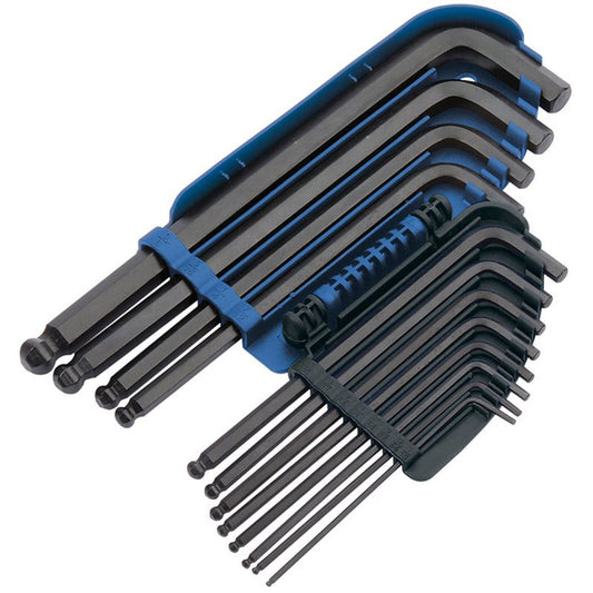 Draper Expert 08381 12 Pce Imperial AF Steel Ball-End Hex Allen Hexagon Key Set
