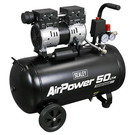 Sealey 50L Low Noise Oil Free Direct Drive Air Compressor 1hp SAC5000S