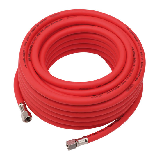 Draper High Visibility Hybrid Air Hose, 15m x 8mm, 1/4" BSP, Red