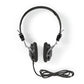 Nedis Wired Headphones 1.1m Round Cable On-Ear Lightweight Black - HPWD1104BK