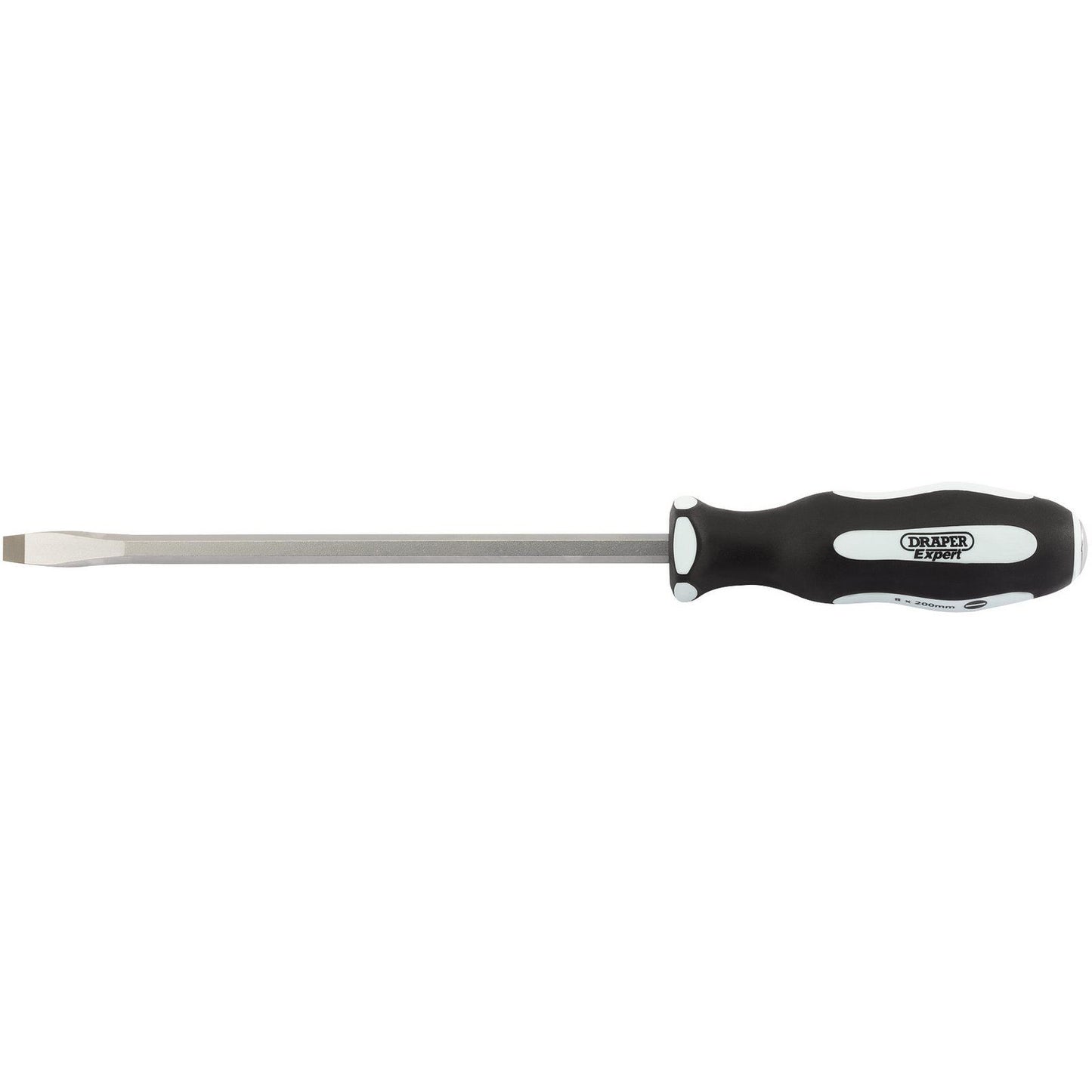 Draper 35184 Expert 'Pound Thru' Plain Slot 8 x 200mm Soft Grip Screwdrivers