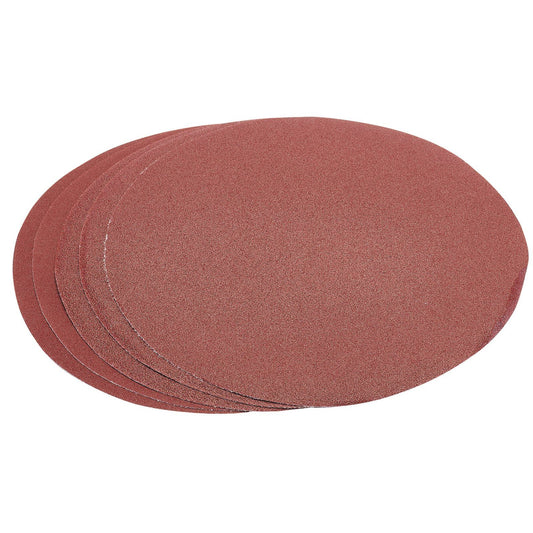 1x Pack of 5 Draper Assorted Hook & Eye Aluminium Oxide Sanding Discs - 230mm - 72233