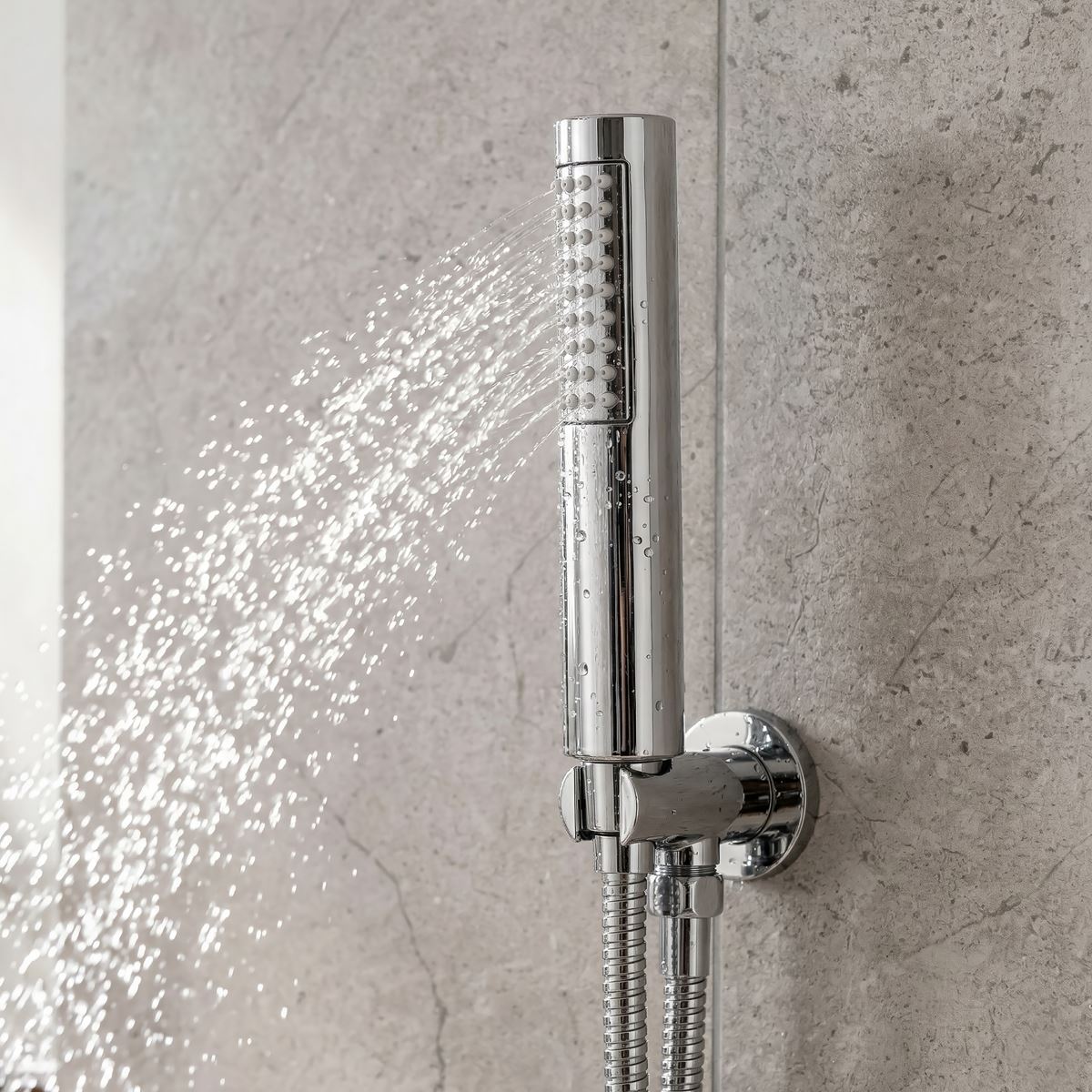 Baridi Concealed Thermostatic Shower Set 20cm Round Head & Hand Shower - Chrome DH318