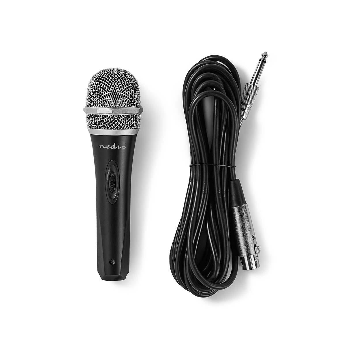 Nedis Wired Microphone -72dB +/-3dB Sensitivity 50 Hz to 15 kHz 5m Travel Case - MPWD50CBK
