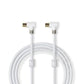 Coax Cable 100dB IEC (Coax) Male Angled to IEC (Coax) Female Angled 3m White - CSBW40010WT30
