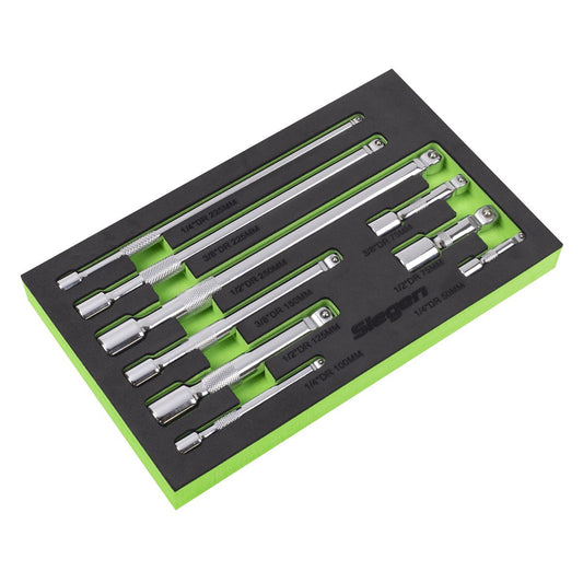Sealey Siegen Extension Bar Set 1/4", 3/8" & 1/2"Sq Drive 9pc S01292