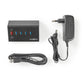 Nedis USB Hub 5-Port USB 3.0 Powered QC3.0 Charge Port 5 Gbps Aluminium - UHUBUP3510BK