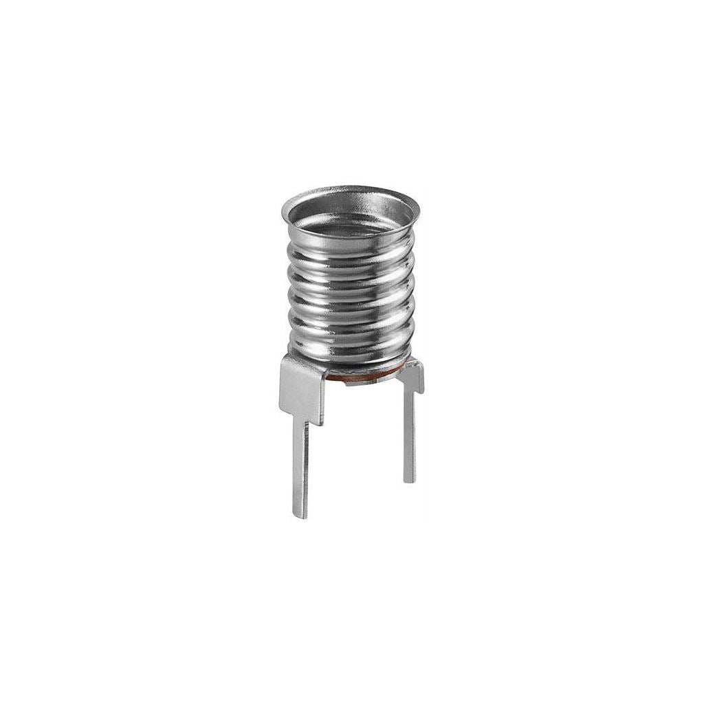 E10-lamp holder / base / socket max. 10 W/24V DC Print assembly vertical 2-pin