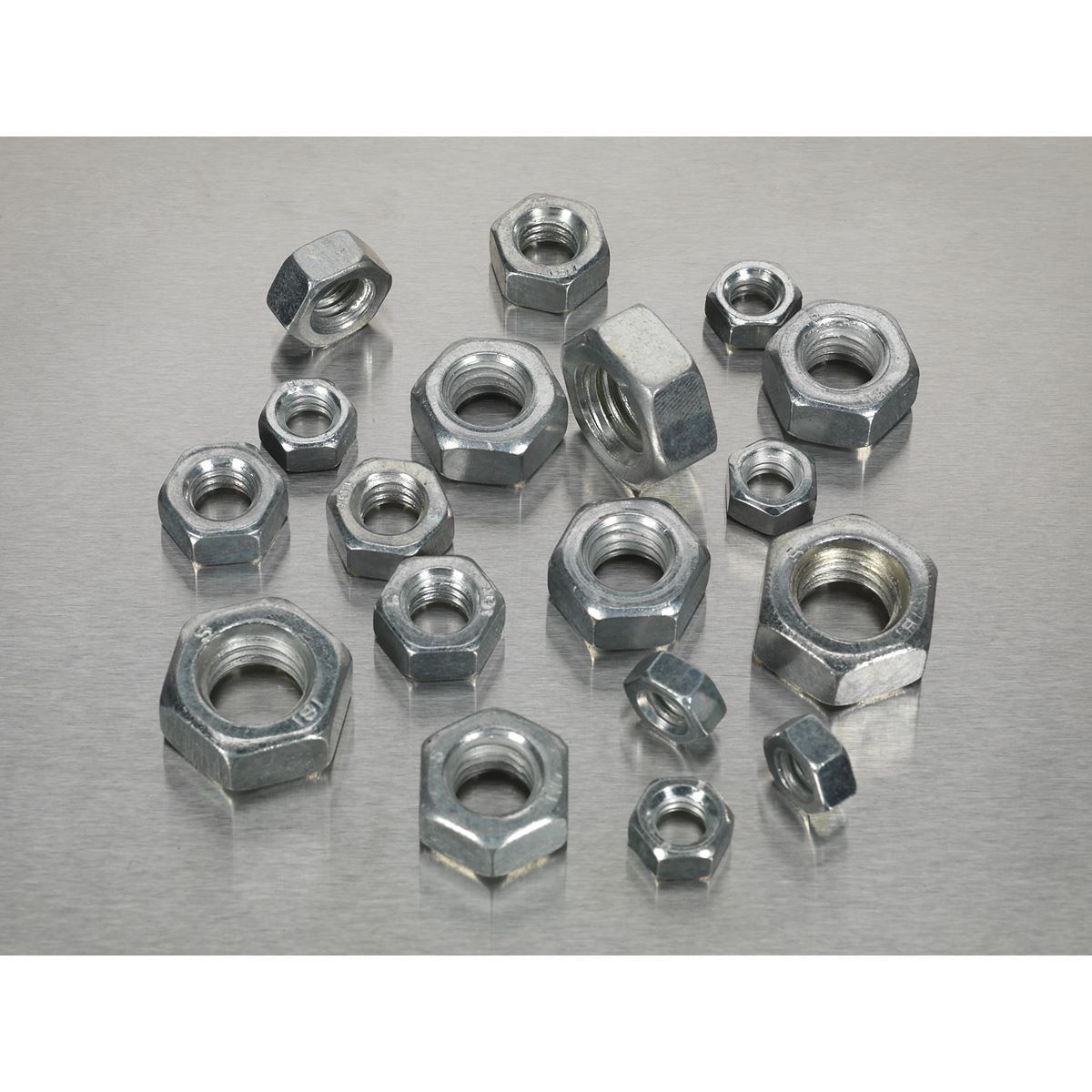 Sealey Steel Nut Assortment 320pc 1/4"-1/2"UNC AB030SN