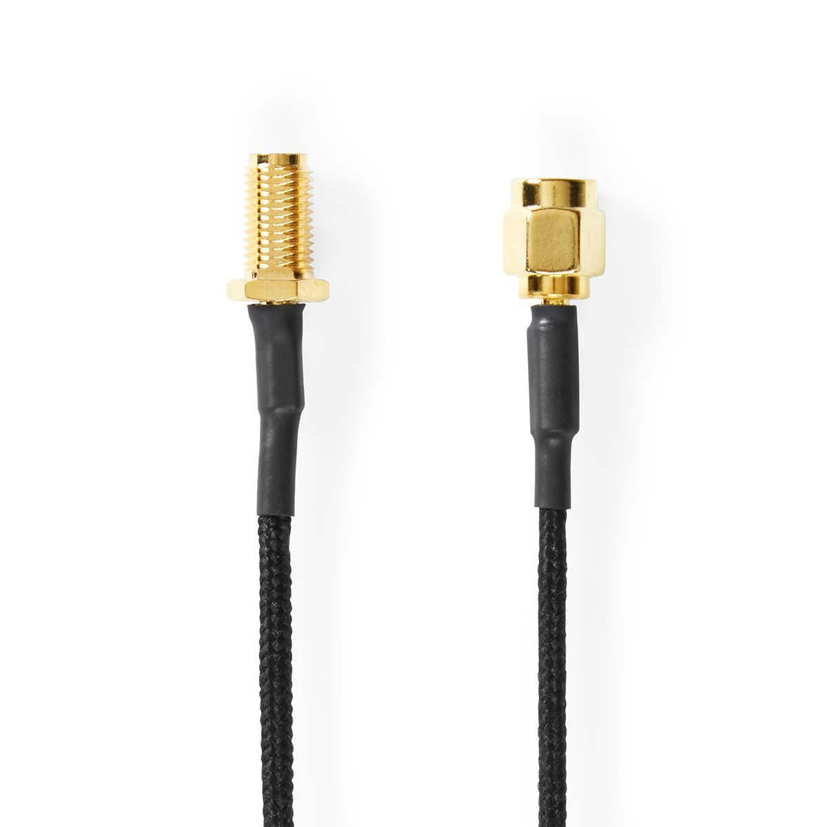 Nedis SMA Cable SMA Female SMA Male Gold Plated 75Ohm Single Shielded 0.5m Round - CSGP02020BK05