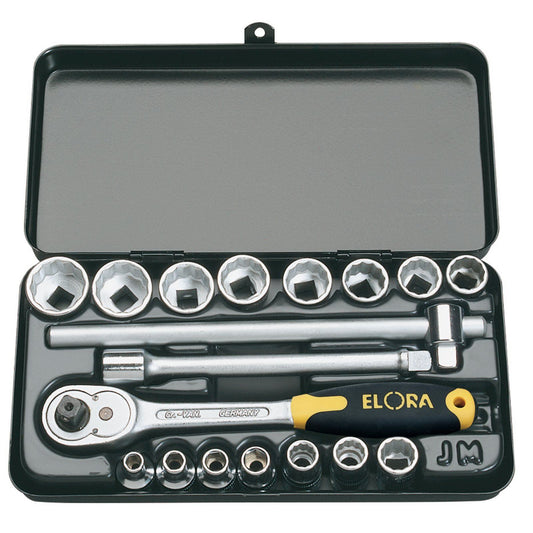 Draper 25932 Jmu Jmu 18 Piece 3/8 Square Drive Elora Metric Socket Set