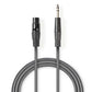 Nedis Balanced XLR Audio Cable XLR 3-Pin Female to 6.35mm Male 1.5m Grey - COTH15110GY15