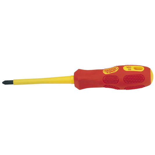 Draper 1x Expert No 2x100mm Insulated Cross Slot Screwdriver Professional Tool - 69226