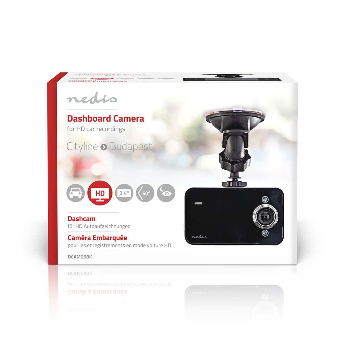 Nedis Dash Cam 720p@30fps 3.0 MP 2.4"LCD Motion detection Black - DCAM06BK
