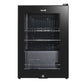 Baridi 60L Beer & Drinks Fridge with LED Light, Black and Glass Door DH62
