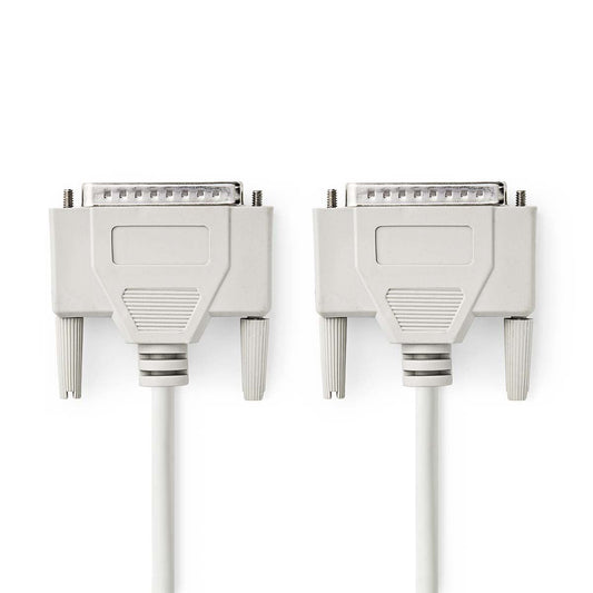 Serial Cable D-SUB 25-Pin Male D-SUB 25-Pin Male Nickel Plated 1m Round Polybag