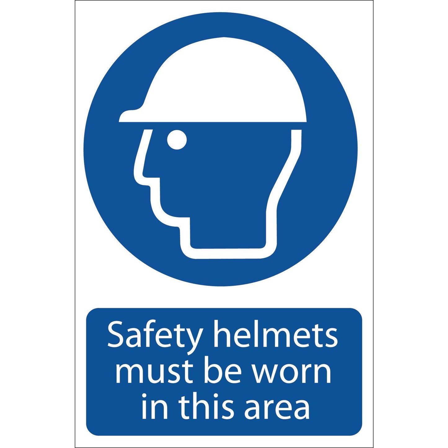 Draper Safety Helmets Must Be Worn In This Area Self Adhesive Sign Notice 72053