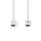 Nedis USB 3.1 Cable (Gen2) USB-C Male to USB-C Male 1m White - CCGW64750WT10