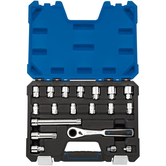 Draper 20mm 'Go Through' Chrome Socket Set - 19 Piece - 16482