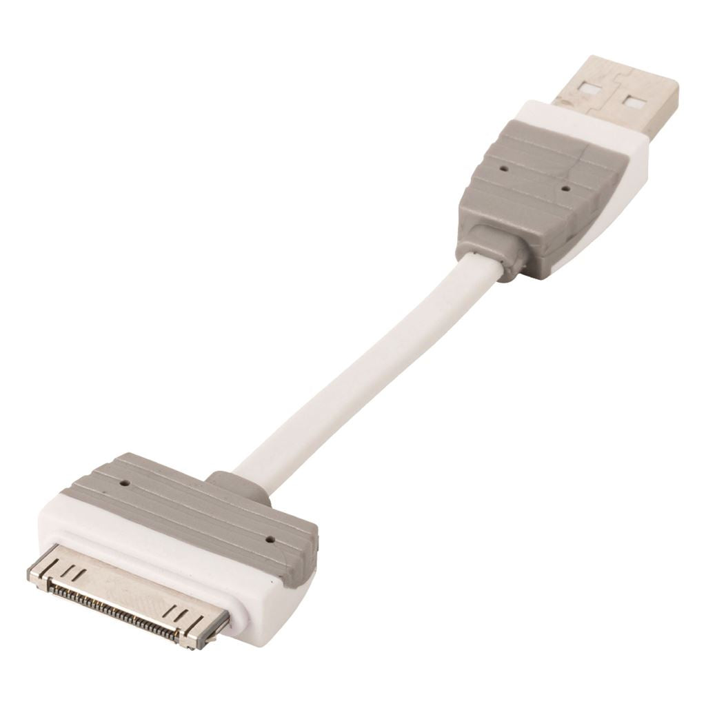 Bandridge USB sync and charge cable USBA male to 30-pin Apple dock 0.10m white - BBM39100W01
