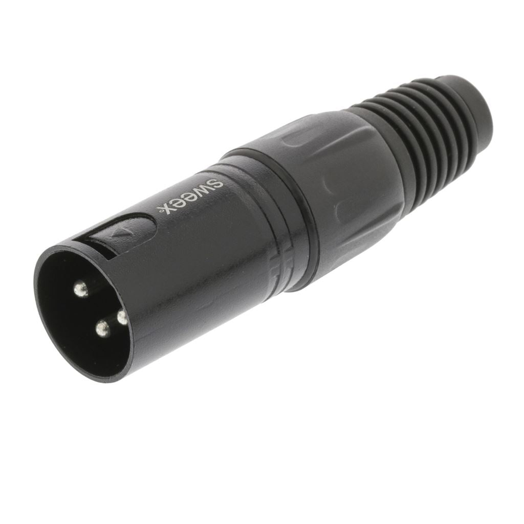 Sweex Connector XLR 3-Pin Male Nickel-Plated Black SWOP15900B Connector/Plug - COTP15900BK