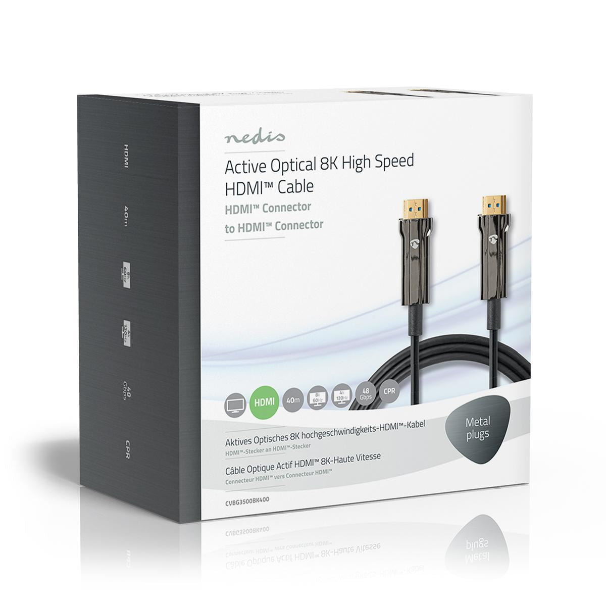 Nedis Ultra High Speed HDMI Cable AOC HDMI Connector to HDMI Connector 40m Black - CVBG3500BK400