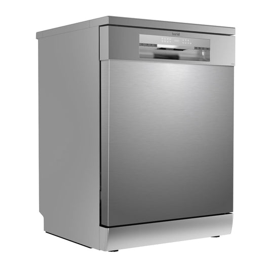 Sealey Baridi Freestanding Dishwasher, Full Size, Standard 60cm Wide with 14 Place Settings, 8 Programs & 5 Functions, LED Display, Silver DH167