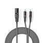 Nedis XLR Audio Cable XLR 3-Pin Male to 2x RCA Male 1.5m Grey COTH15200GY15