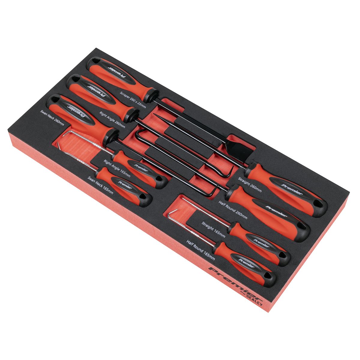 Sealey Premier Scraper & Hook Set with Tool Tray 9pc TBT65