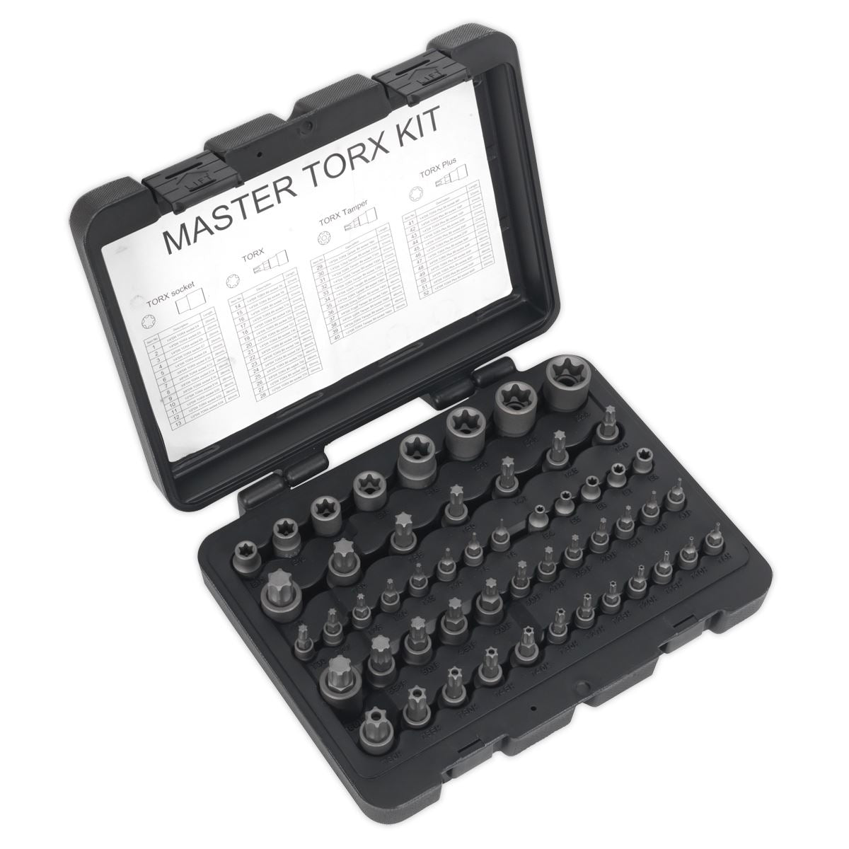Sealey TRX-Star* Master Socket Set 52pc 1/4", 3/8" & 1/2"Sq Drive AK6199