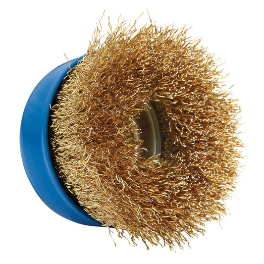 Draper 80mm Crimped Rotary Angle Grinder Wire Cup Brush Rust Removal Cleaning - 41444