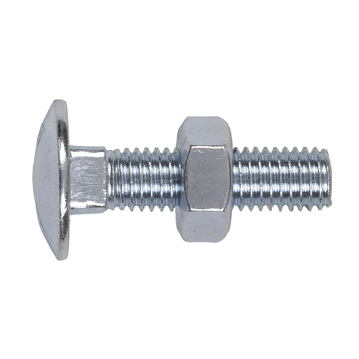 Sealey Coach Bolt & Nut DIN 603 - M10 x 40mm Zinc Pack of 50 CBN1040