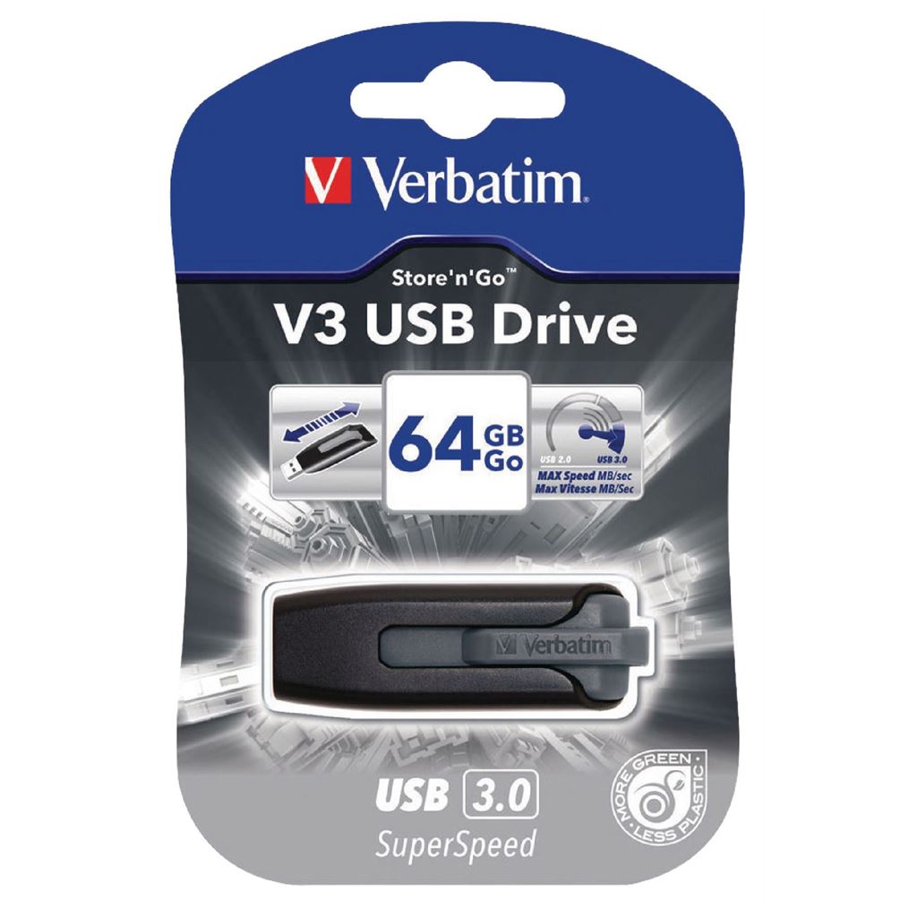 Verbatim USB Drive Pen 3.0 64GB Store n Go v3