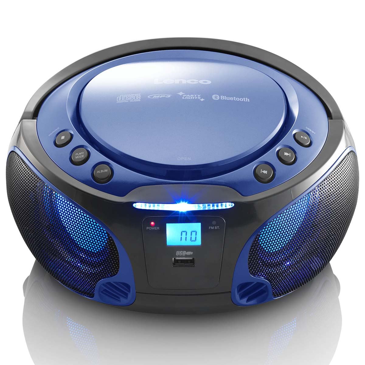 Lenco SCD-550BU Portable FM Radio CD/MP3/USB/Bluetooth player, Blue