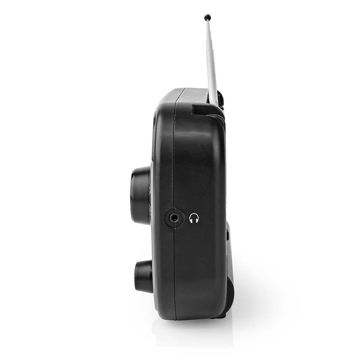 Nedis FM Radio Portable Design AM/FM Battery Powered/Mains Powered Analogue 1.8W - RDFM1340GY
