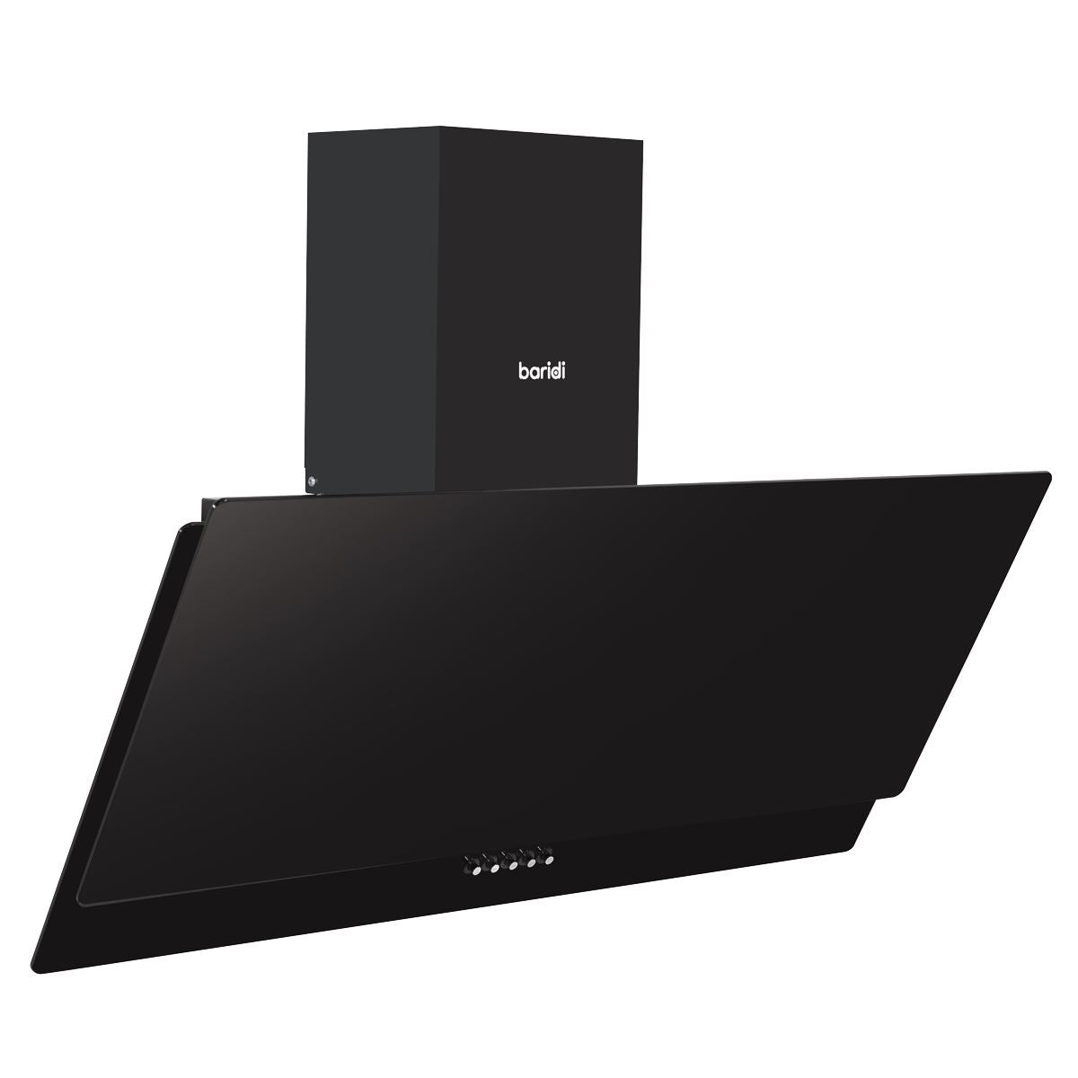 Baridi Angled Chimney Cooker Hood with Carbon Filters & LED Lamp 90cm