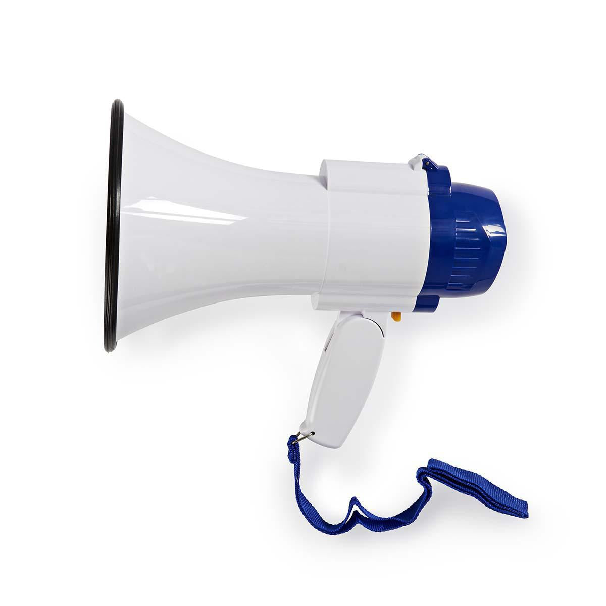 Nedis Megaphone 10W 250m Range Built-in Microphone White/Blue MEPH150WT