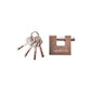 50mm Heavy Duty Rectangular Shutter Padlock High Security Rotating Shackle Lock - T1675