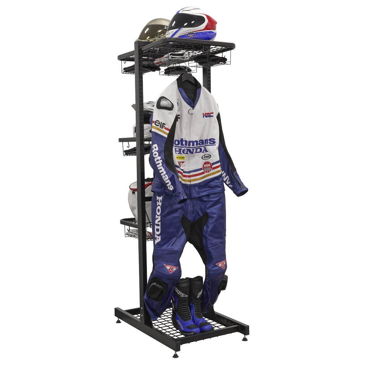 Sealey Freestanding Motorcycle Helmet & Gear Storage MS081FS2