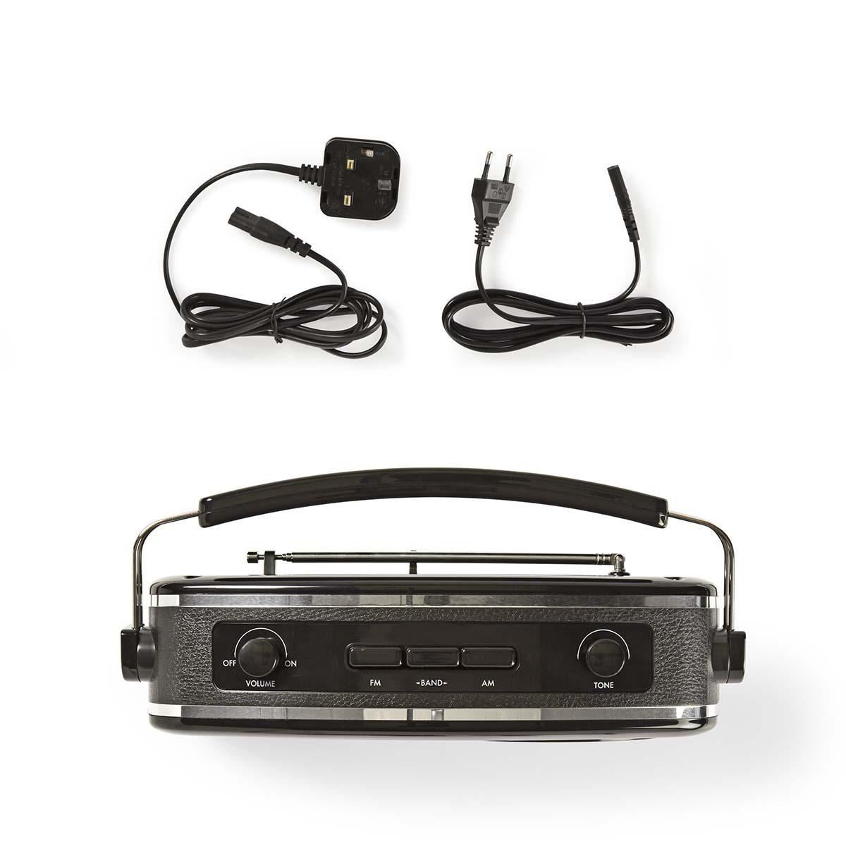 Nedis FM Radio 4.5W Carrying Handle Black RDFM5000BK