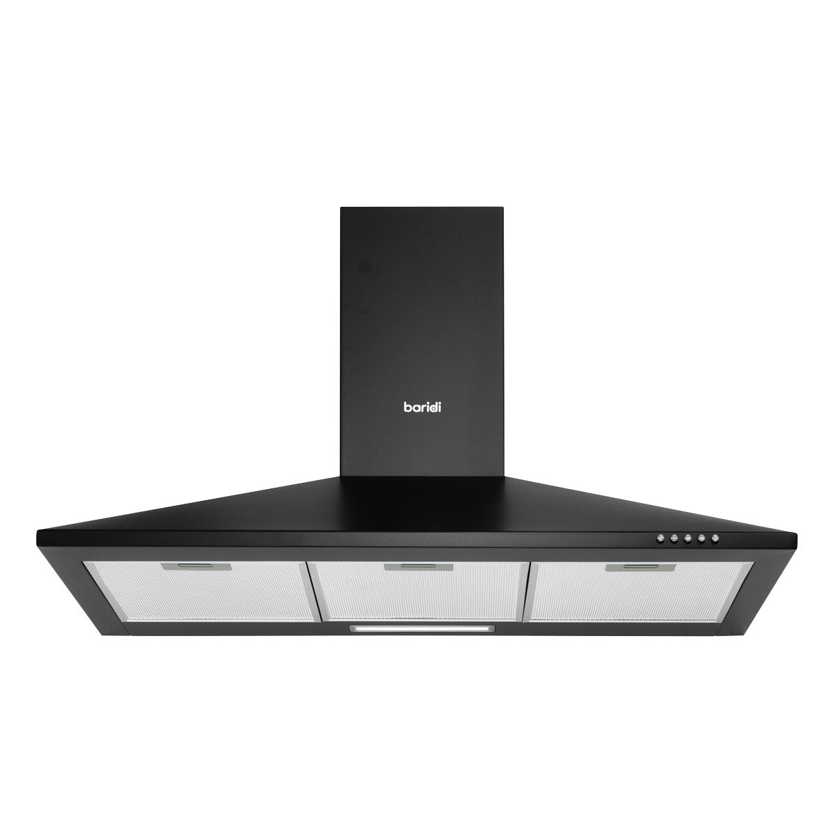 Baridi Cooker Hood, Chimney Style with Carbon Filters 90cm - Black DH59