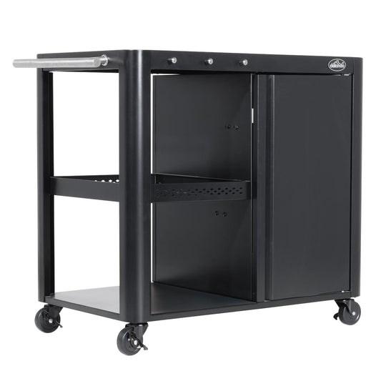 Dellonda BBQ/Plancha Workstation Trolley/Cupboard/Extension Table/Utensil Hooks