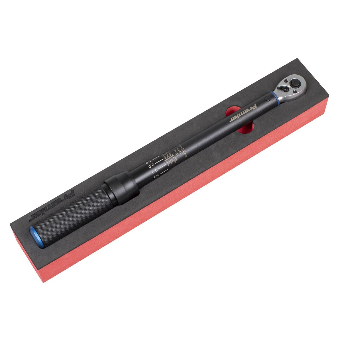 Sealey Premier Torque Wrench Micrometer Style 3/8"Sq Drive Calibrated 20-120Nm
