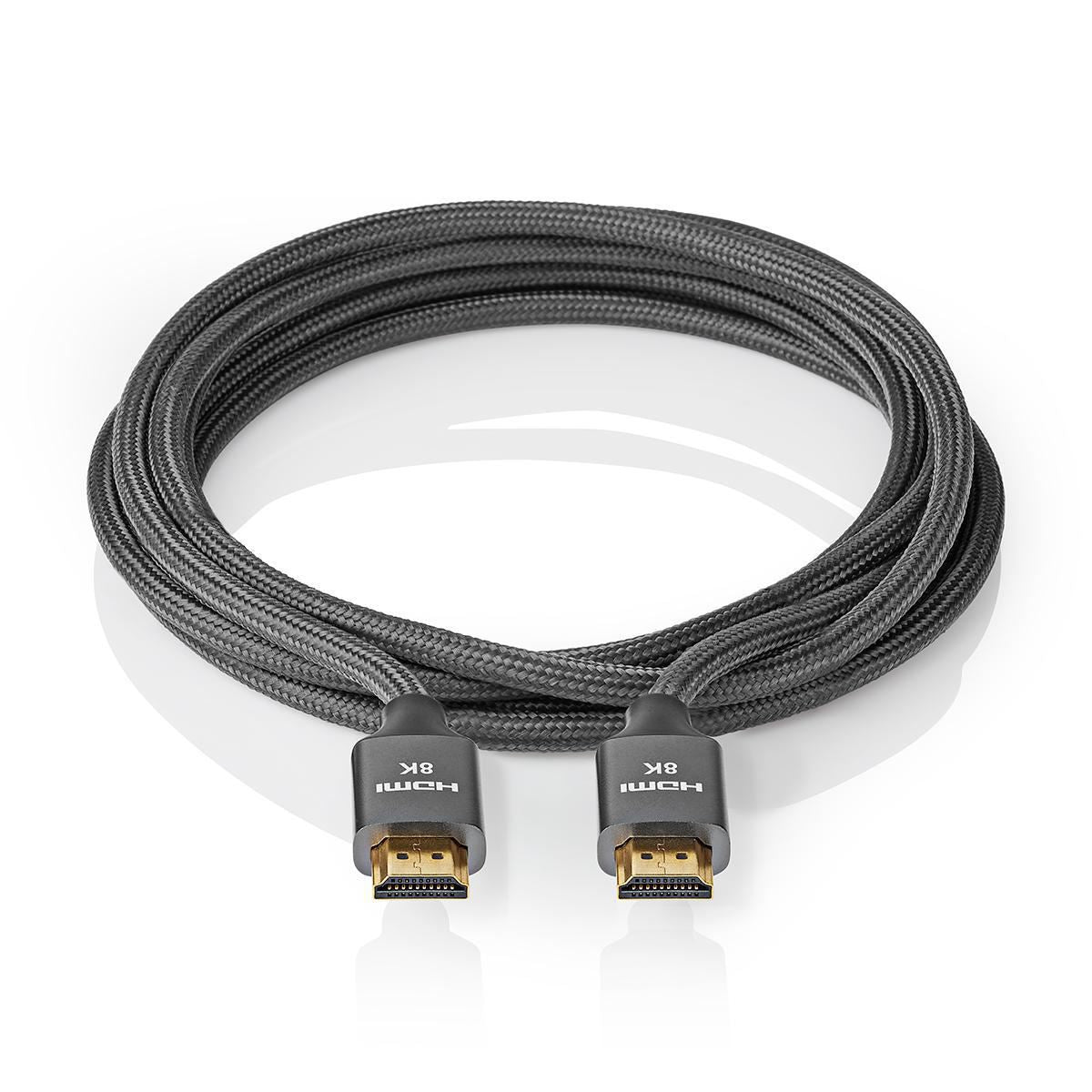 Ultra High Speed HDMI Cable HDMI Connector to HDMI Connector Braided Cable 1m - CVTB35000GY10