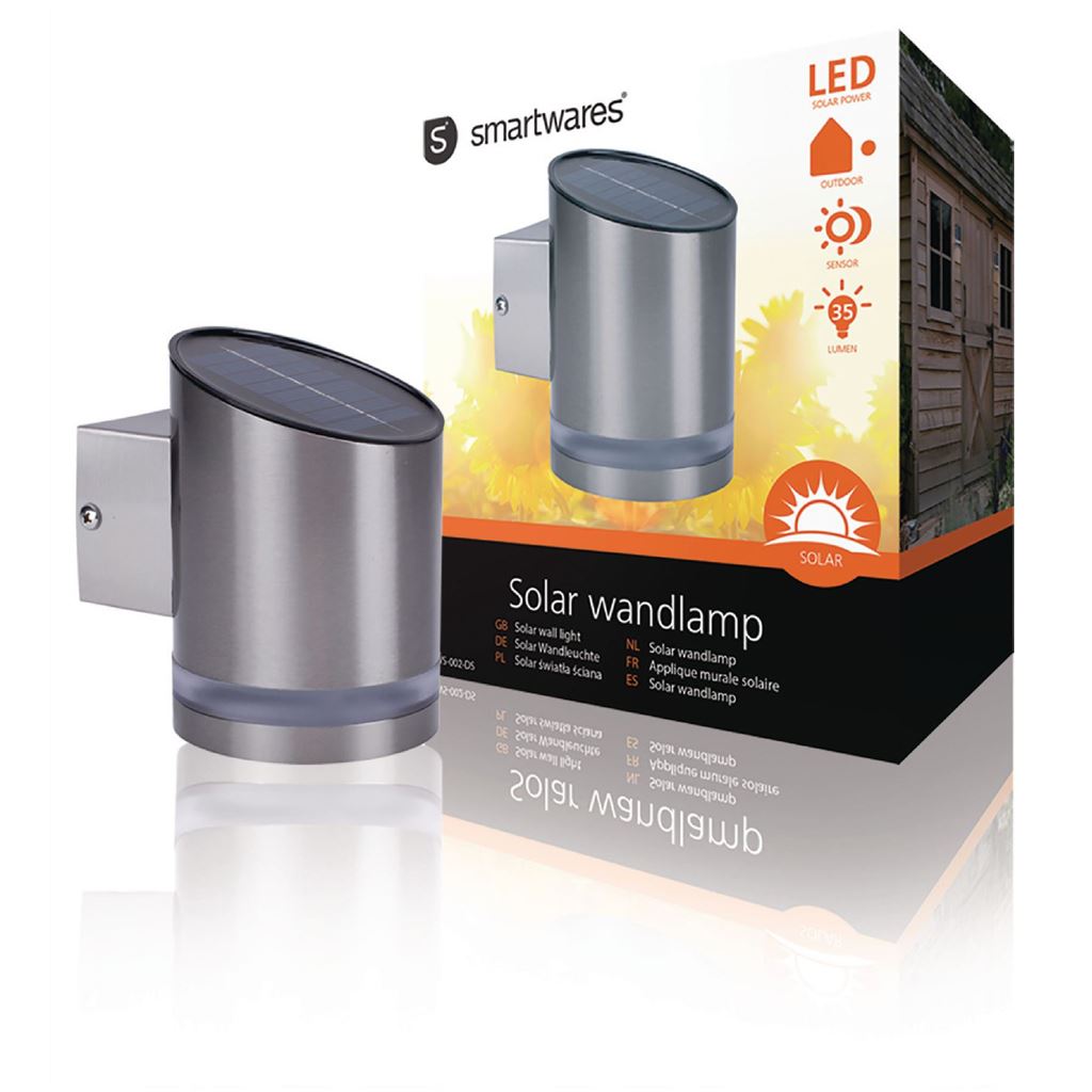 Ranex Solar Wall Light LED Silver 1002291 Solar Light - RA-1002291