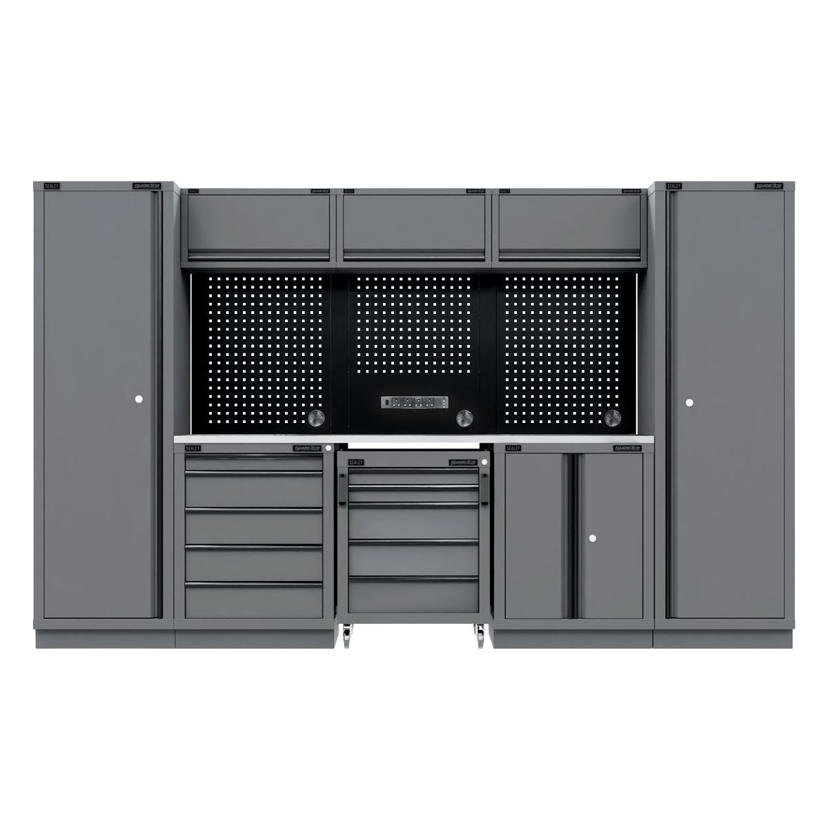 Sealey Superline Black Edition Storage System with Stainless Worktop 3.24m