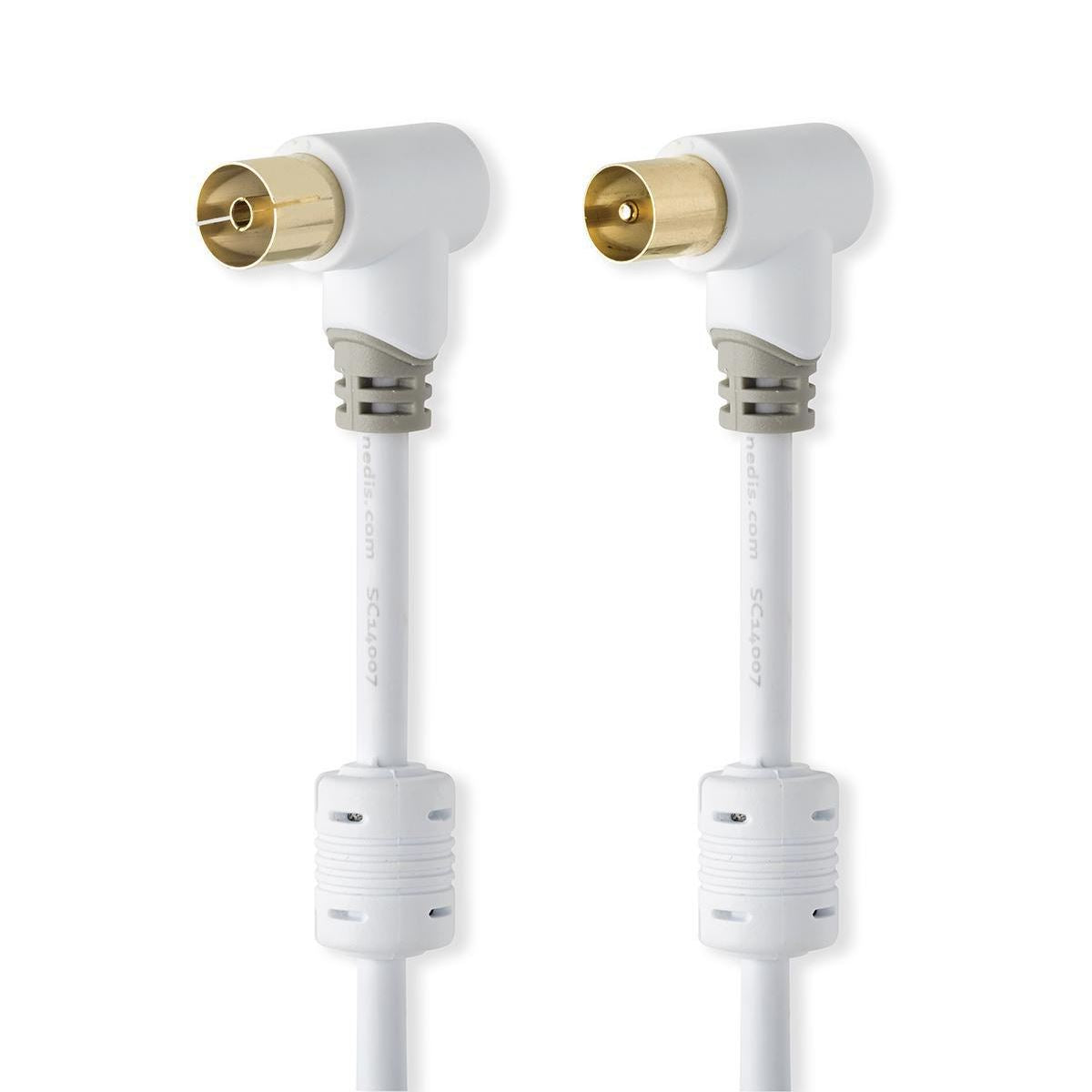 Coax Cable 100dB IEC (Coax) Male Angled to IEC (Coax) Female Angled 3m White - CSBW40010WT30